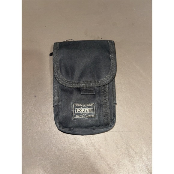 Yoshida Bag PORTER DRIVE POUCH‎ Black 635-06828 Made in JAPAN Nylon + PVC NEW